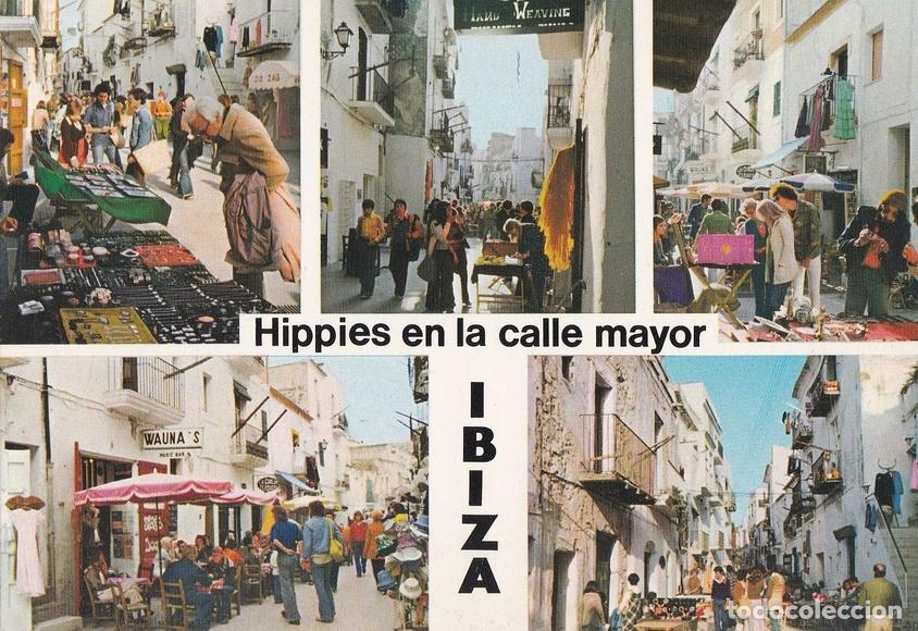 Postkarten: POSTAL B10802: IBIZA: HIPPIES EN CALLE MAYOR - Varios
