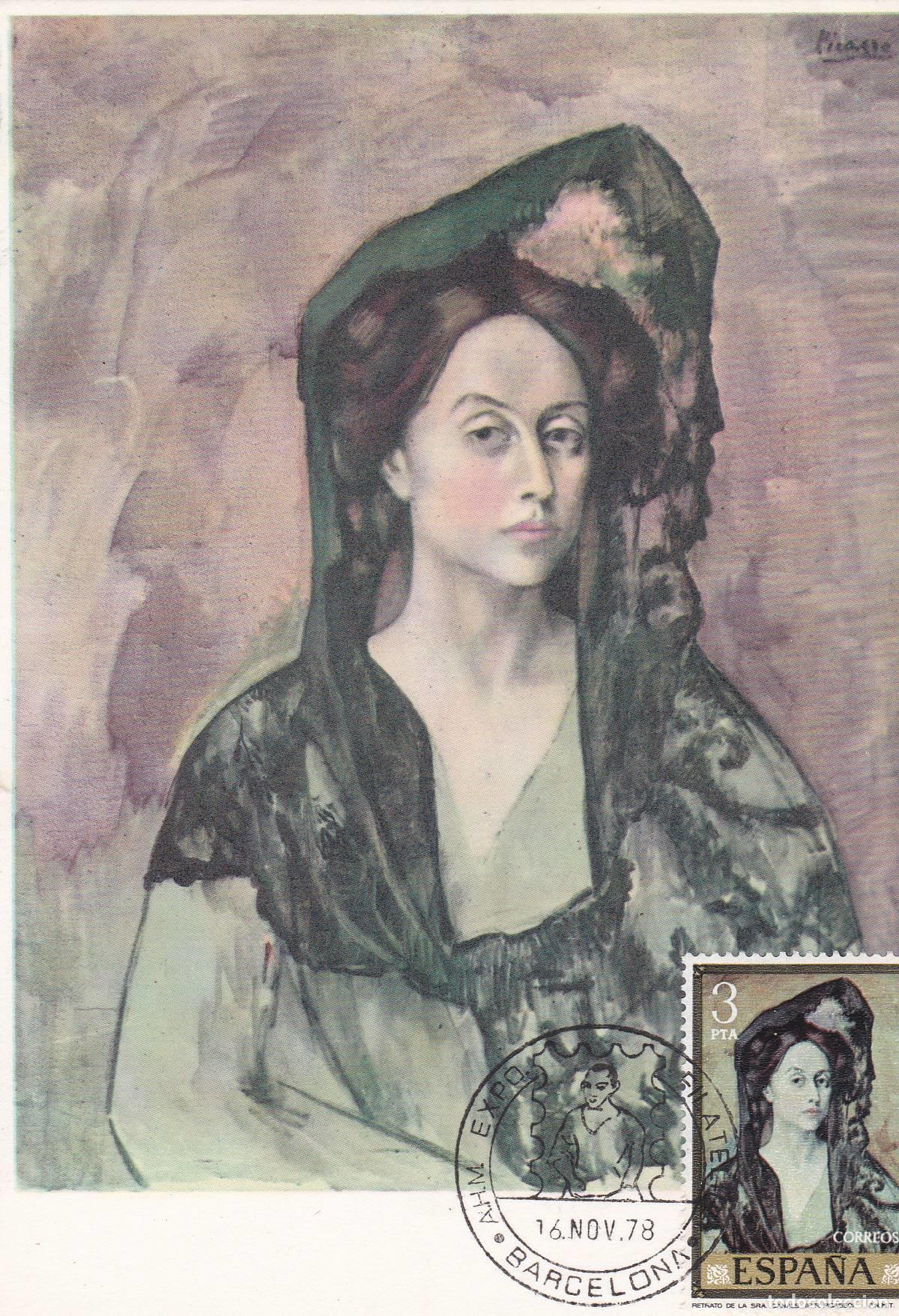 Cartoline: POSTAL B11000: PICASSO: RETRATO DE LA SE&Ntilde;ORA CANALS. OLEO - Varios