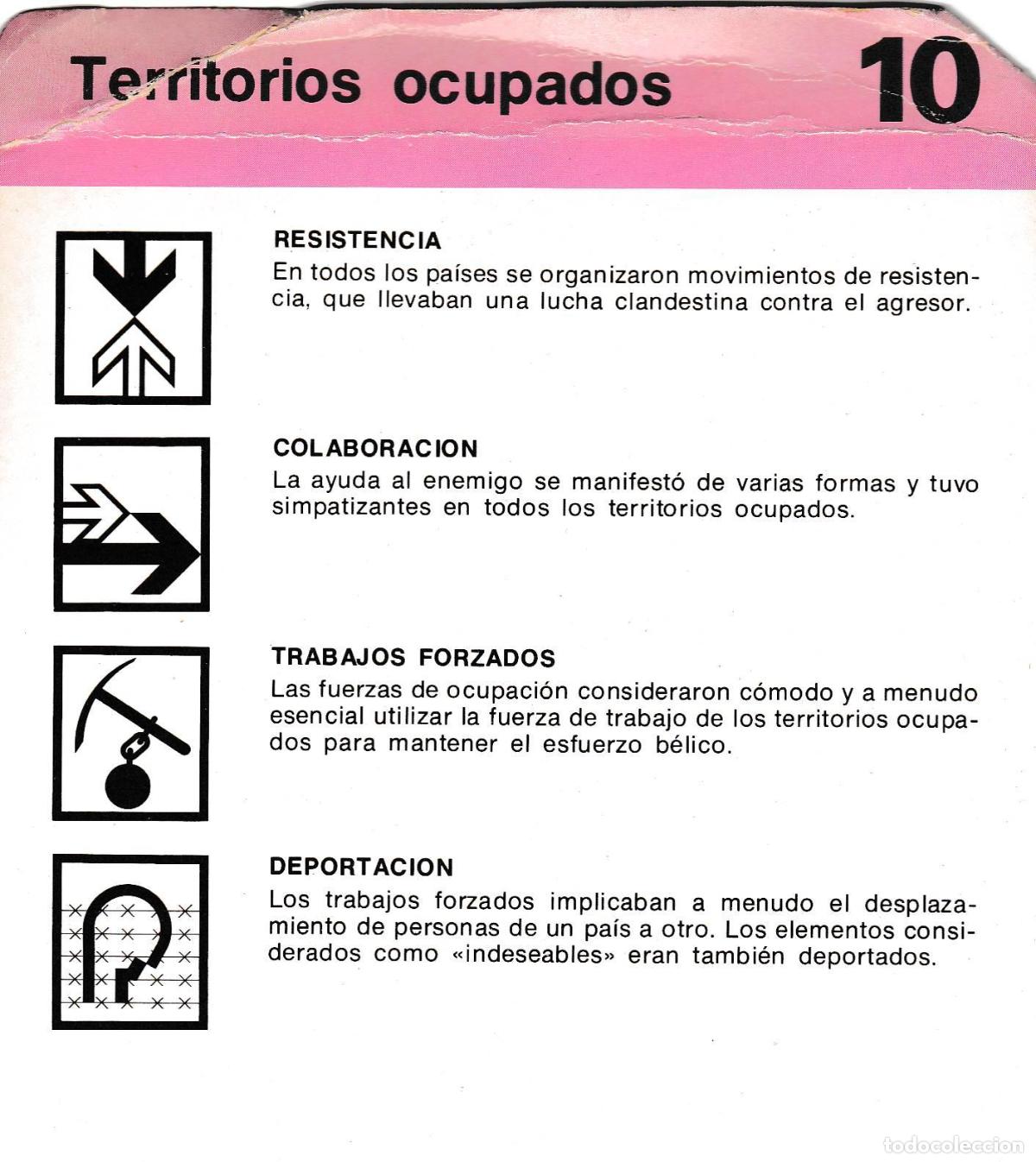 Postkarten: FICHA TERRITORIOS OCUPADOS. RESISTENCIA COLABORACION TRABAJOS FORZADOS DEPORTACION GOBIERNOS DE OCUP