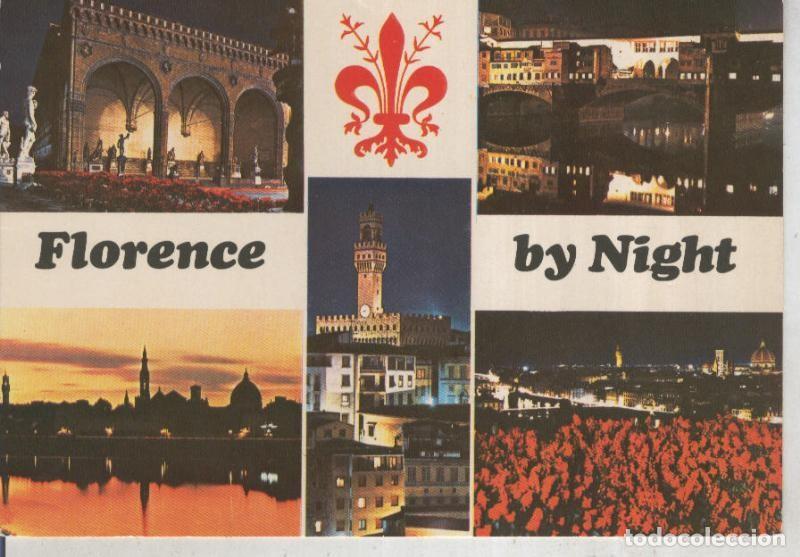 Postkarten: Postal 015841: Florencia de noche, italia - Varios