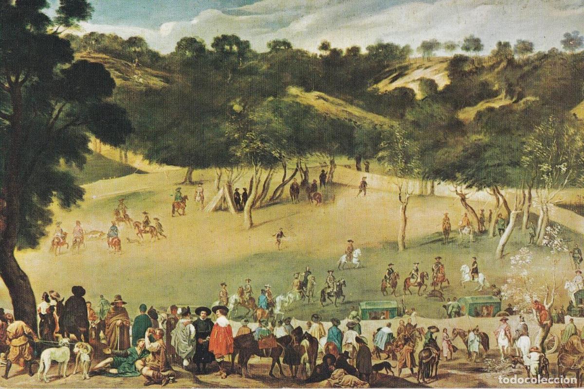 Postales: POSTAL B12288: VELAZQUEZ: CACERIA DE JABALIES. OLEO