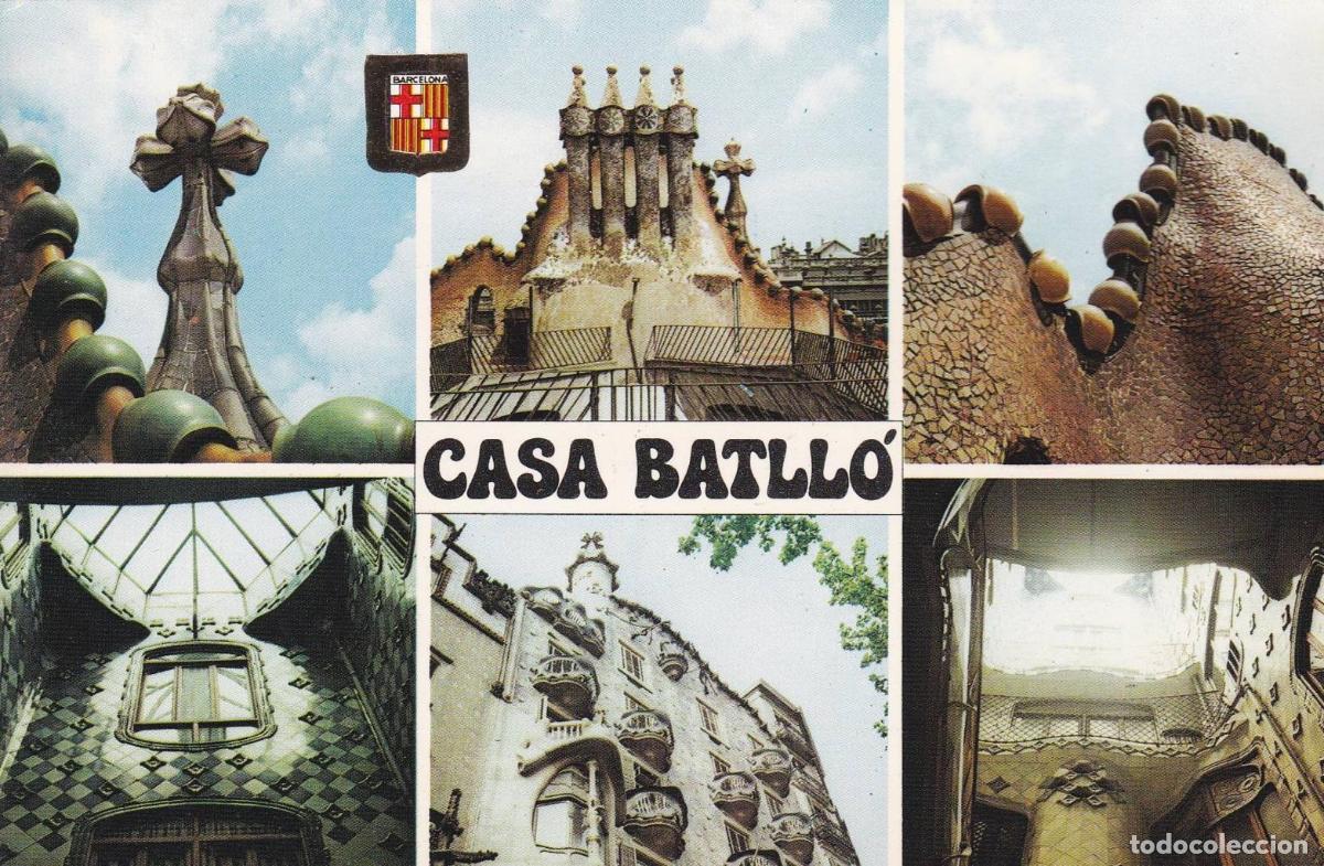 Postales: POSTAL B12372: BARCELONA. Vistas varias de la casa Batllo - NULL