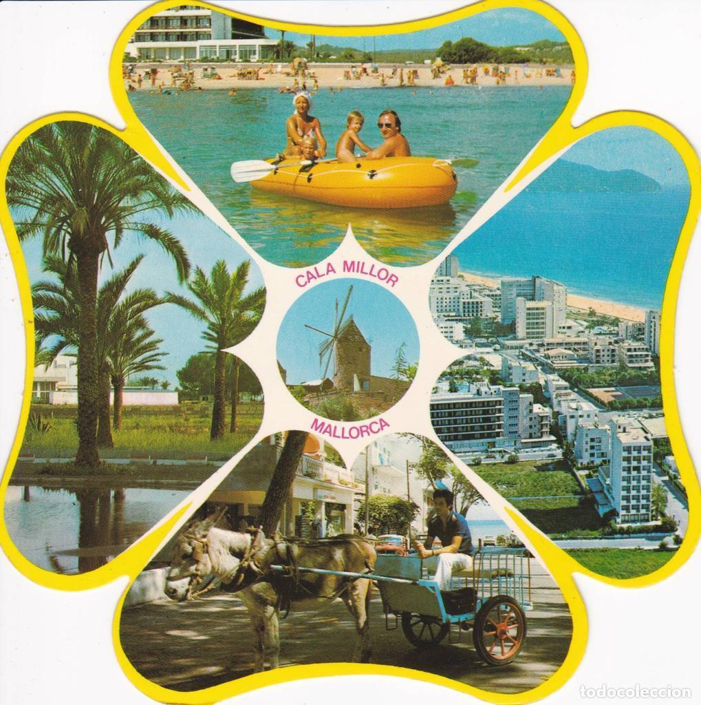 Postais: POSTAL B13165: POSTAL EN FORMA DE FLOR. CALA MILLOR. MALLORCA: DIVERSOS ASPECTOS - NULL