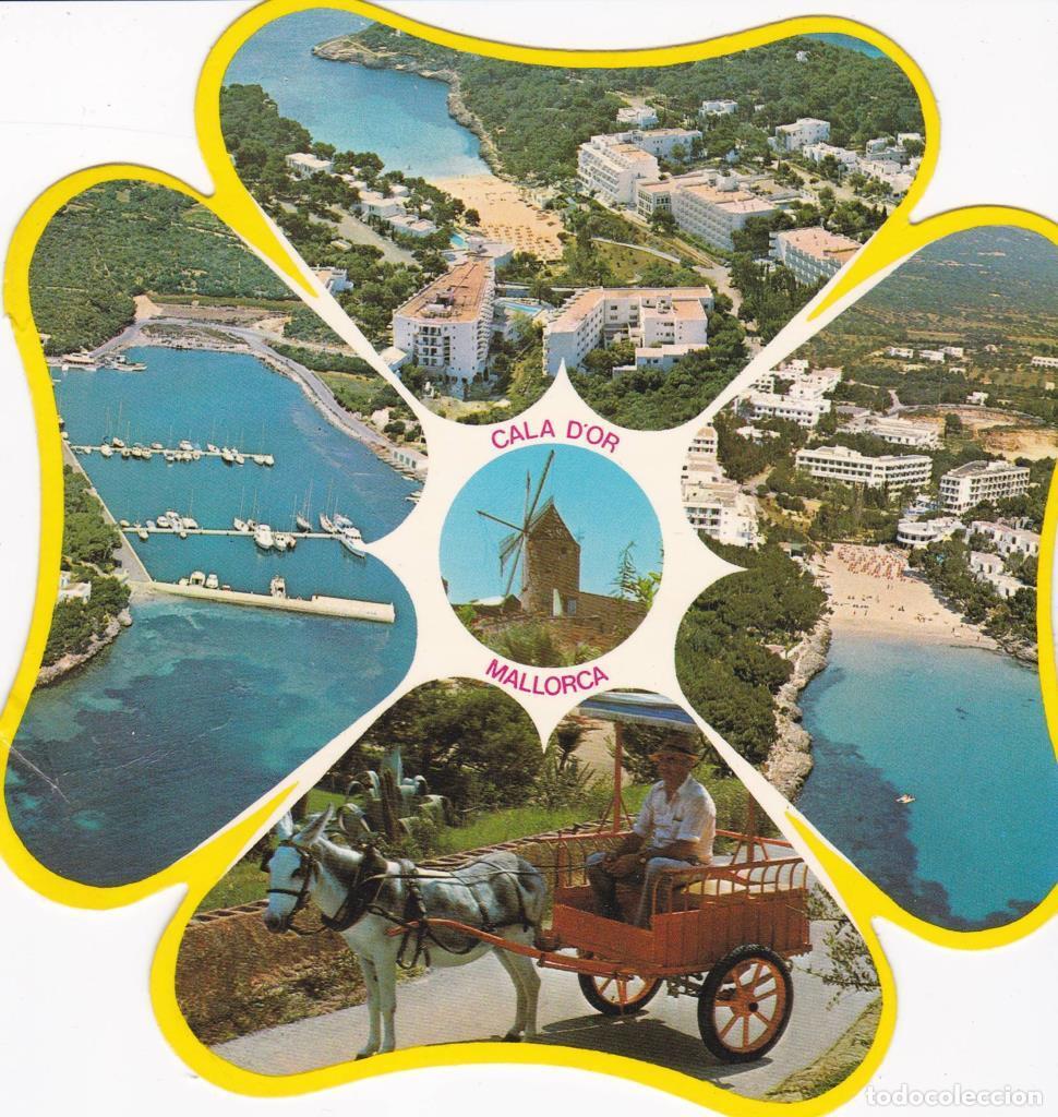 Postales: POSTAL B13169: POSTAL EN FORMA DE FLOR. CALA MILLOR. MALLORCA: DIVERSOS ASPECTOS - Foto 1