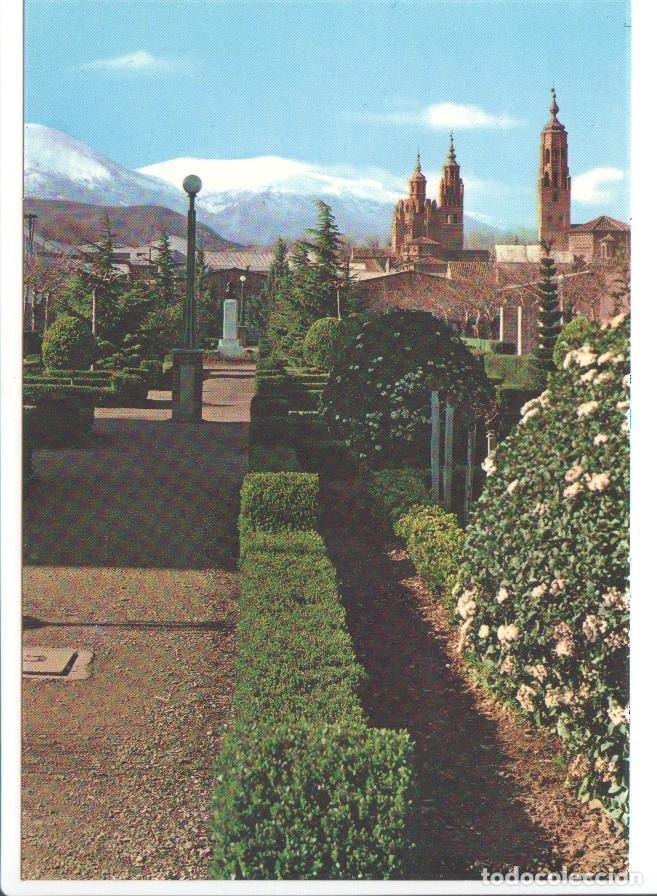 Postkarten: Postal JC020: Tarazona. Glorieta de la Estacion y Macizo del Moncayo al fondo - Varios