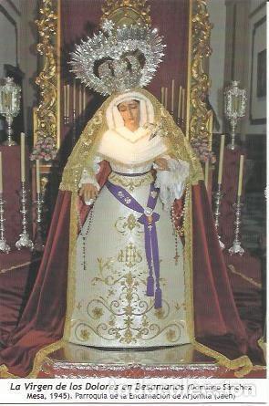 Postais: POSTAL A0613: Virgen de los Dolores en Besamanos. Arjonilla, Jaen - NULL