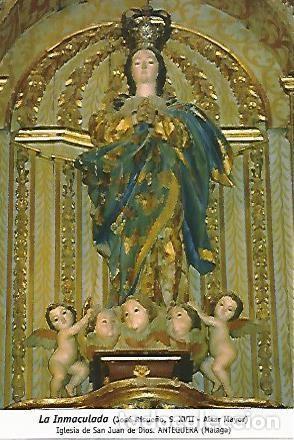 Postales: POSTAL 54303: La Immaculada (de Jose Risue&ntilde;osiglo XVIII). Antequera Malaga - Varios