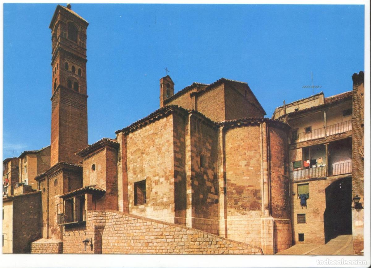 Cartoline: Postal JC0154: Tarazona. Torre de la Magdalena (Mudejar) y Abside (Romanico) - Varios