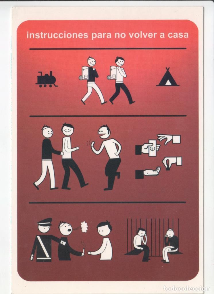 Postales: Postal JC0123: No trates con las drogas, instrucciones para no volver a casa. Fundacion Ramon Rubial