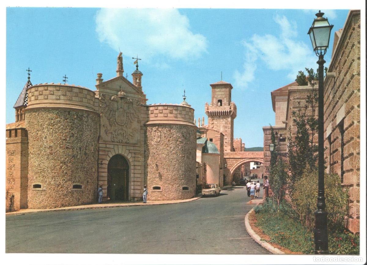 Cartoline: Postal JC0144: Palma de Mallorca. Pueblo Espa&ntilde;ol. Puerta de Nisagra Nueva (Toledo) - Varios