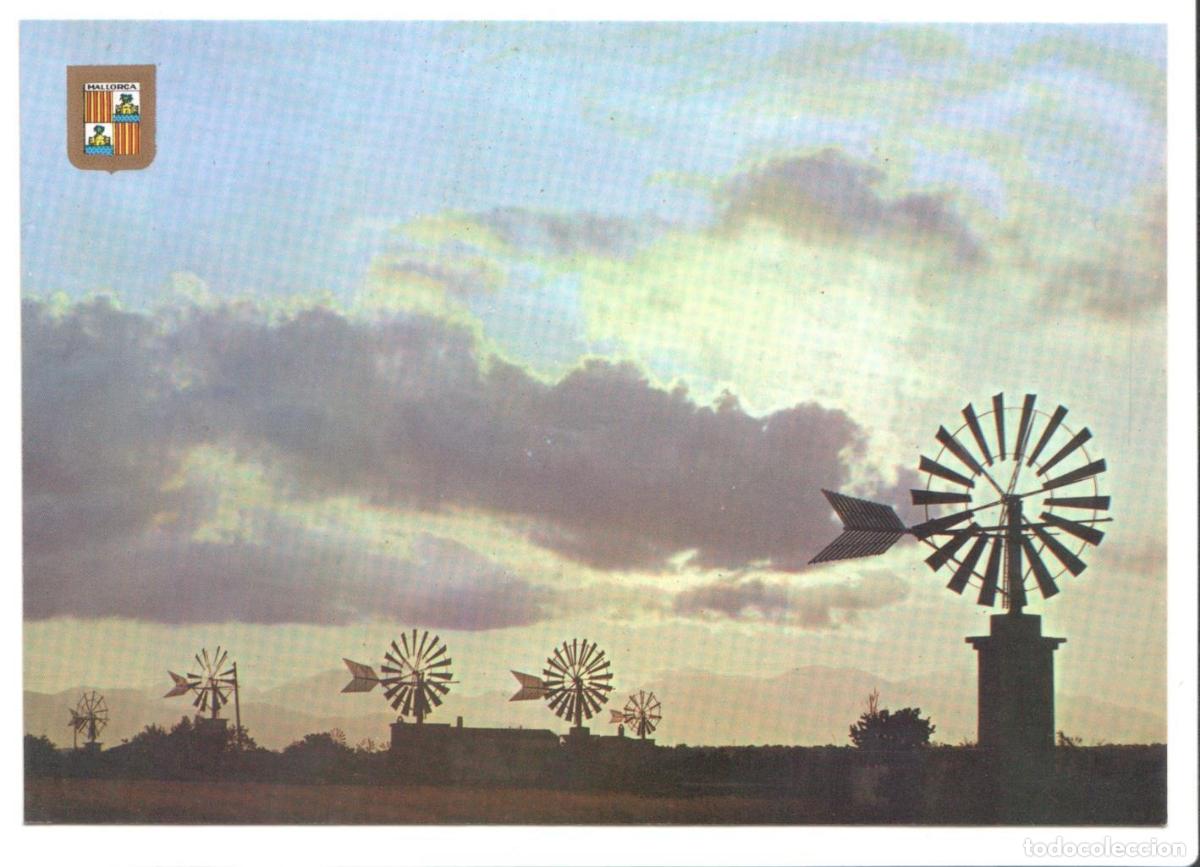 Postais: Postal JC0183: Mallorca. Molinos al atardecer - Varios