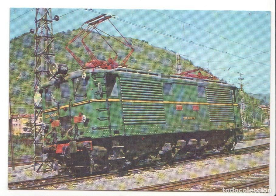 Postkarten: Postal JC0282: Locomotora electrica serie 1001/1007, CAF-1929. Est. Ripoll - Varios