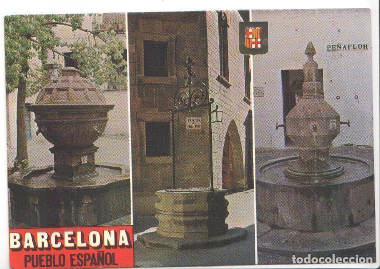 Postais: Postal JC0469: Barcelona - Pueblo Espa&ntilde;ol. Fuente de Prades - Pozo Castellano - Fuente en Tarifa - V
