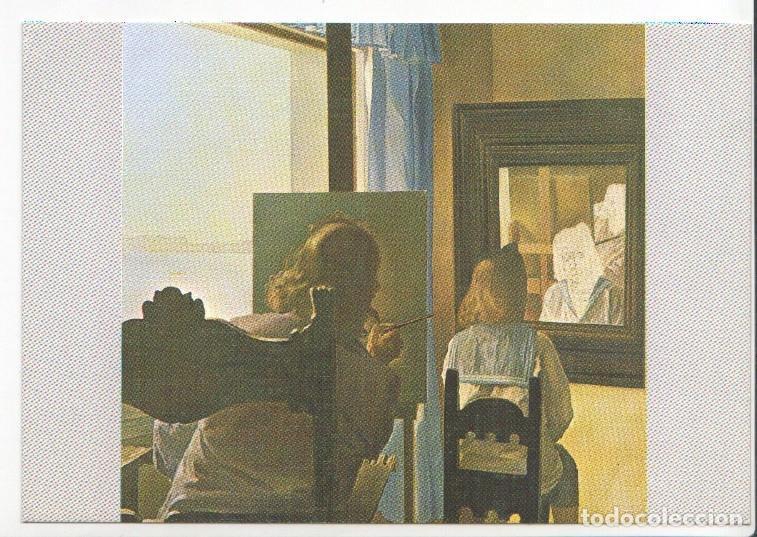 Postales: Postal JC0820: Dali de espalda pintando Gala de espalda. (Inacabado). 1972-73 - NULL