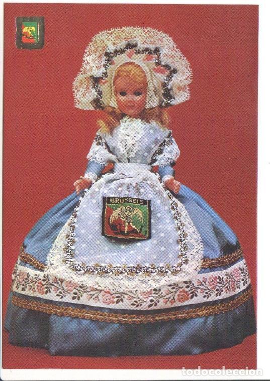 Postales: Postal JC0867: Bruxelles (Bruselas). Mu&ntilde;eca con vestido tradicional - NULL