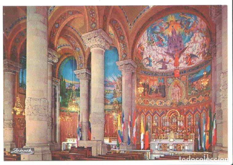 Postales: Postal JC0894: Barcelona. Tibidabo. Interior Cripta. Basicila Nac. Exp. Sagrado Corazon de Jesus - Foto 1