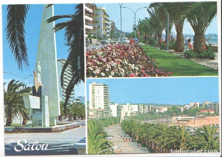 Cartoline: Postal JC0956: El Puerto. Salou. Monumento a Jaime I y Paseo - NULL