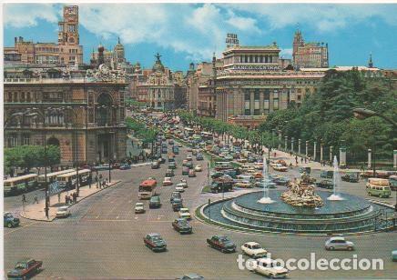 Cartoline: Postal E00702: Plaza de la Cibelesy Calle de Alcal&aacute;, Madrid - Varios