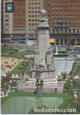 Postais: Postal E00696: Monumento a Cervantes, Madrid - Varios