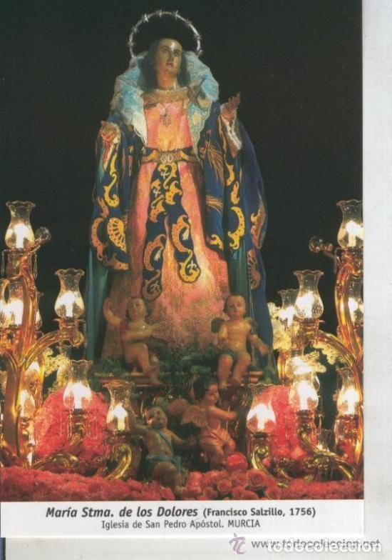 Postales: Postal 011741: Virgen Ntra Sra de Los Dolores (salzillo), iglesia de san pedro de Murcia - Varios