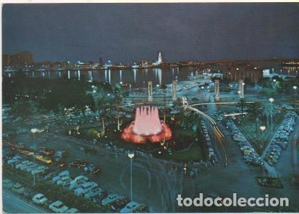 Cartoline: Postal E00685: Puerto y Marina de noche, M&aacute;laga - Varios