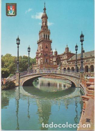 Cartoline: Postal E00741: Estanque de la Plaza Espa&ntilde;a, Sevilla - Varios