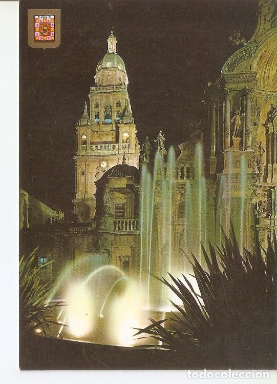Postkarten: Postal 048114 : Murcia. Fuente de la Plaza del Cardenal Belluga y Catedral - Varios