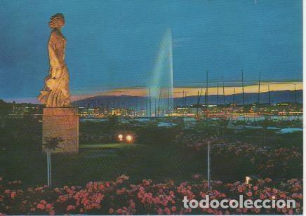 Postales: Postal E02282: Vista nocturna de la estua de la Brisa, Ginebra, Suiza - Varios