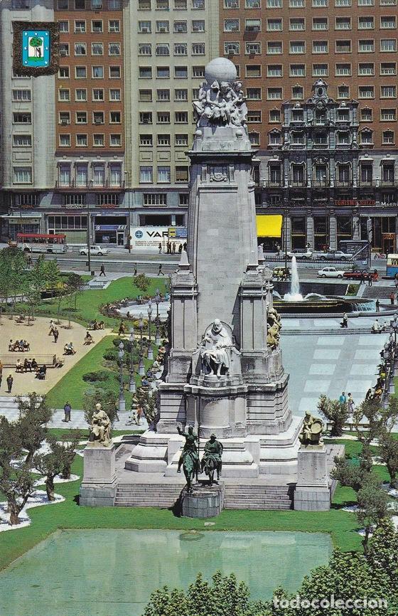 Cartoline: POSTAL B8374: MADRID: MONUMENTO A CERVANTES - Varios