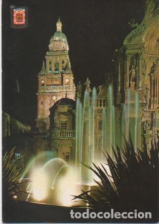 Postcards: Postal E01038: Fuente,y Catedral, Murcia - Varios