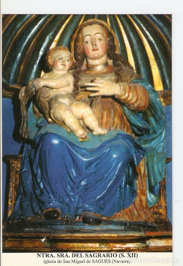Postales: Postal 026683 : Ntra. Sra. Del Sagrario (s.XII), iglesia de San Miguel de Sagues (Navarra) - Varios