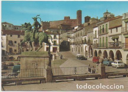Postais: Postal E01464: plaza Mayor, Monumento a Pizarro, Trujillo - Varios