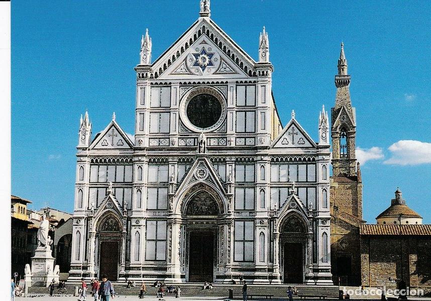 Postkarten: POSTAL B8839: FIRENZE: BASILICA DE LA SANTA CRUZ - Varios