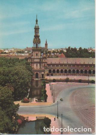 Cartoline: Postal E04157: Plaza de Espa&ntilde;a y Catedral al fondo, Sevilla - Varios