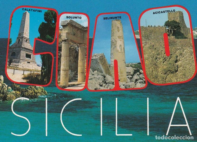 Postkarten: POSTAL B8974: SICILIA: DIVERSOS ASPECTOS - Varios