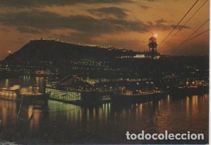 Cartoline: Postal E03852: Vista nocturna del Puerto, Barcelona - Varios