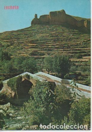 Postais: Postal E04242: Puente Romano. Al fondo, el castillo. Viguera, Logro&ntilde;o - Varios
