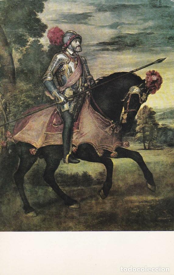 Postales: POSTAL B9627: MUSEO DEL PRADO. TIZIANO. EMPERADOR CARLOS V - Varios
