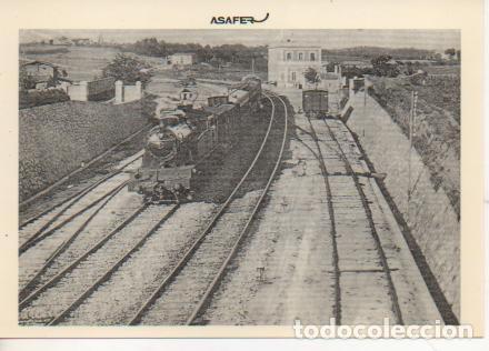 Postais: Postal E03050: Locomotora MZA-1611 con tren de pasajeros en la linea de Barcelona a Portbou Estaci&oacute;n