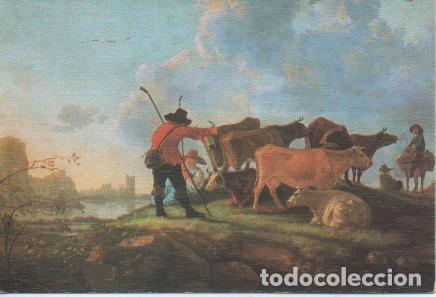 Postkarten: Postal E02556: pastores cuidando ganado, Albert Cuyp, National Gallery of Art Washington, D.C - Vari