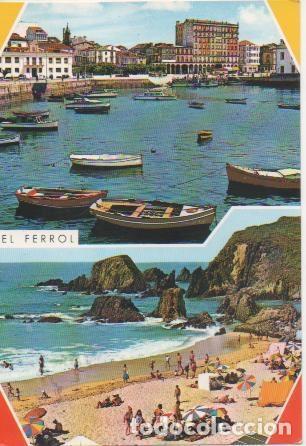 Postais: Postal E03542: Vistas del Muelle y de la Playa, El Ferrol del Caudillo - Varios
