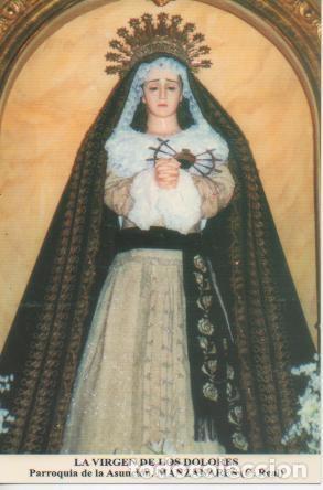 Postais: Postal E03277: La Virgen de los Dolores. Parroquia de la Asunci&oacute;n. Manzanares, C. Real - M.A. Boyero