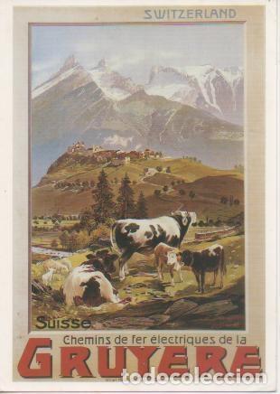 Postcards: Postal E05339: Affiche pour les Chemins de fer de la Gruy&egrave;re, 1906 (Collection GMF, Fribourg) Anton