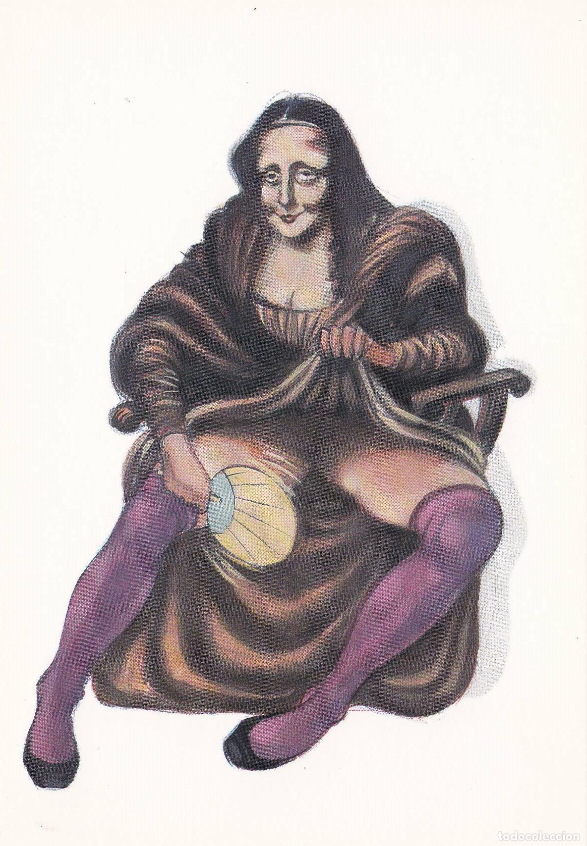Cartes Postales: Norma: POSTAL: LA GIOCONDA de GIN: DIBUJO SATIRICO modelo 6 - Varios