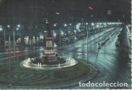 Postais: Postal E02592: Fuente de la Plaza Espa&ntilde;a y Avda de la Independencia, Zaragoza - Varios