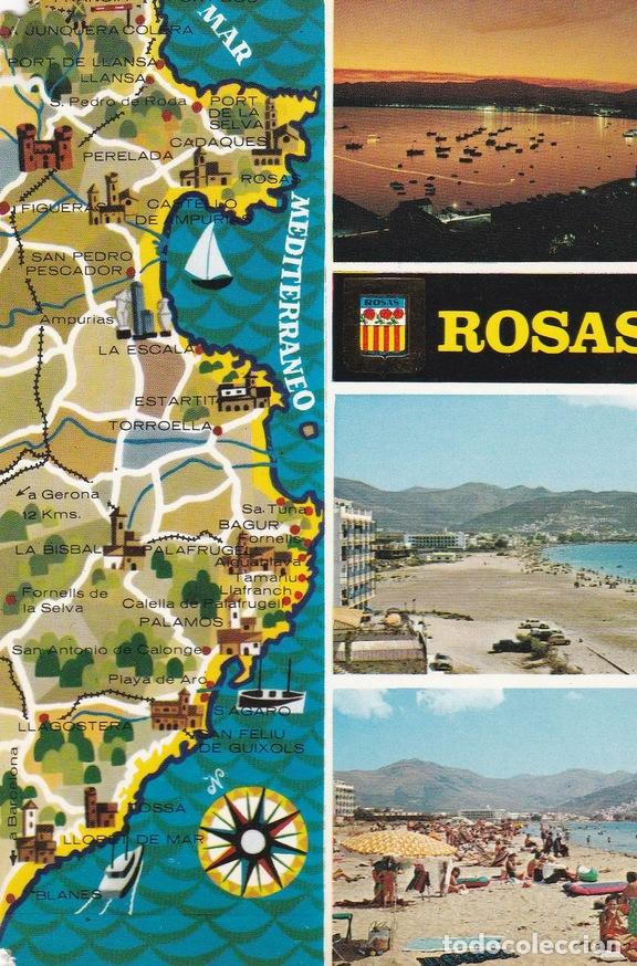 Postais: POSTAL B11024: GIRONA: ROSAS. DIVERSOS ASPECTOS - Varios