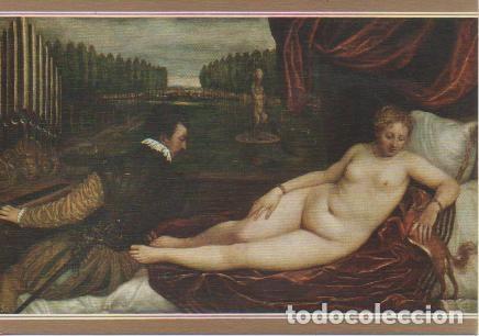 Postales: Postal E04868: Venus recre&aacute;ndose en la M&uacute;sica. Tiziano, Museo del Prado - Varios