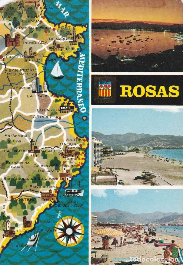 Postkarten: POSTAL B11023: GIRONA: ROSAS. DIVERSOS ASPECTOS - Varios