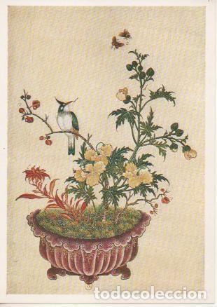 Postcards: Postal E04884: Peinture chinoise sur soie. Fin XVIIIe s, Biblioth&egrave;que Nationale, Paris - Varios