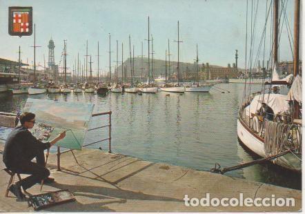 Postales: Postal E05155: Bello detalle del Puero de Barcelona - Varios